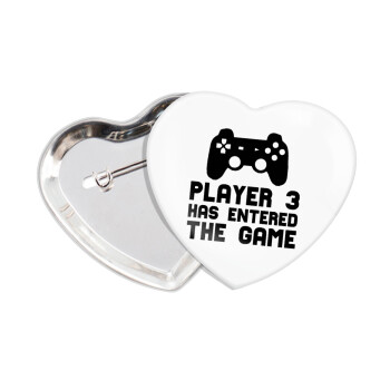 Player 3 has entered the Game, Κονκάρδα παραμάνα καρδιά (57x52mm)