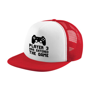 Player 3 has entered the Game, Καπέλο Soft Trucker με Δίχτυ Red/White 