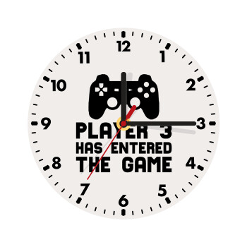 Player 3 has entered the Game, Wooden wall clock (20cm)