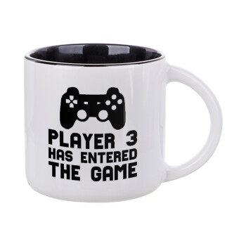 Player 3 has entered the Game, Κούπα κεραμική 400ml Λευκή/Μαύρη