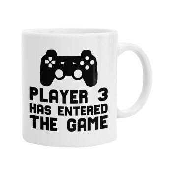 Player 3 has entered the Game, Ceramic coffee mug, 330ml (1pcs)
