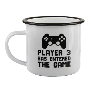 Player 3 has entered the Game, Κούπα εμαγιέ με μαύρο χείλος 360ml
