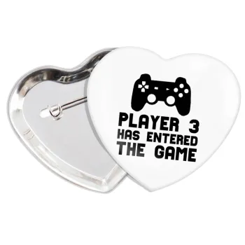 Player 3 has entered the Game, Κονκάρδα παραμάνα καρδιά (57x52mm)