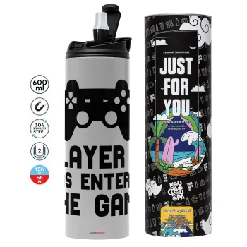 Player 3 has entered the Game, Tumbler stainless steel GREY 600ml
