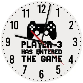 Player 3 has entered the Game, Ρολόι τοίχου ξύλινο (30cm)