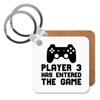 Player 3 has entered the Game, Μπρελόκ Ξύλινο τετράγωνο MDF