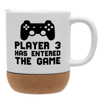 Player 3 has entered the Game, Ceramic coffee mug Cork (MAT), 330ml