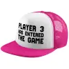 Adult Soft Trucker Hat with Pink/White Mesh (POLYESTER, ADULT, UNISEX, ONE SIZE)