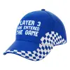 Adult Ultimate BLUE RACING Cap, (100% COTTON DRILL, ADULT, UNISEX, ONE SIZE)