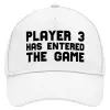 Adult Baseball Cap, Drill, White (100% COTTON, ADULT, UNISEX, ONE SIZE)