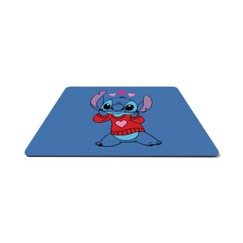 Stitch heart, Mousepad rect 27x19cm