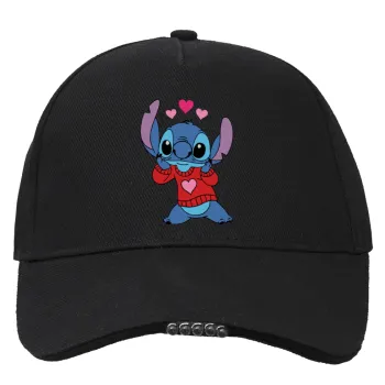 Stitch heart, Work & Activity LED Light Cap – Perfect for Night & Low Light Conditions (100% COTTON, ADULT, UNISEX)