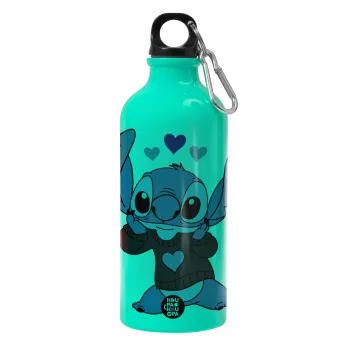 Stitch heart, Water bottle 600ml