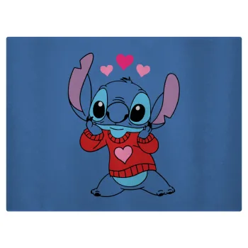 Stitch heart, Επιφάνεια κοπής γυάλινη (38x28cm)