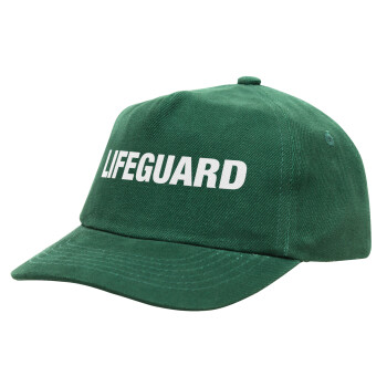 Lifeguard, Καπέλο παιδικό Baseball, 100% Βαμβακερό Drill, ΠΡΑΣΙΝΟ (ΒΑΜΒΑΚΕΡΟ, ΠΑΙΔΙΚΟ, ONE SIZE)