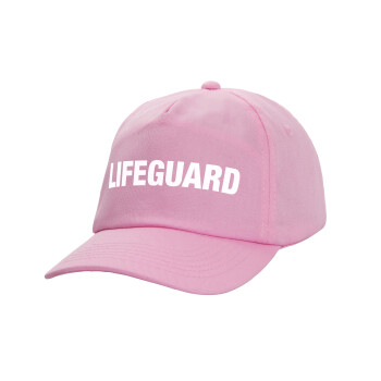 Lifeguard, Καπέλο παιδικό Baseball, 100% Βαμβακερό, Low profile, ΡΟΖ