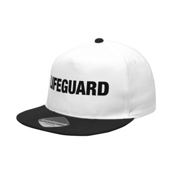 Lifeguard, Καπέλο Ενηλίκων Flat Snapback Λευκό/Μαύρο, (POLYESTER, ΕΝΗΛΙΚΩΝ, UNISEX, ONE SIZE)