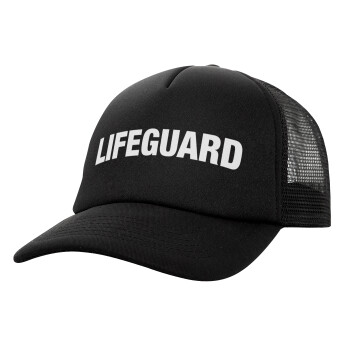 Lifeguard, Καπέλο Ενηλίκων Soft Trucker με Δίχτυ Μαύρο (POLYESTER, ΕΝΗΛΙΚΩΝ, UNISEX, ONE SIZE)