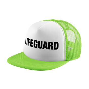 Lifeguard, Καπέλο παιδικό Soft Trucker με Δίχτυ ΠΡΑΣΙΝΟ/ΛΕΥΚΟ (POLYESTER, ΠΑΙΔΙΚΟ, ONE SIZE)