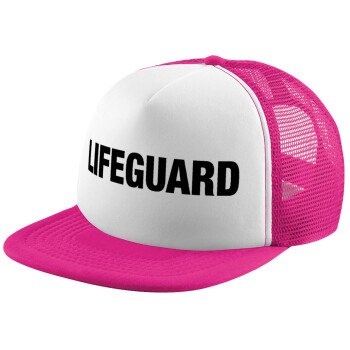 Lifeguard, Καπέλο Ενηλίκων Soft Trucker με Δίχτυ Pink/White (POLYESTER, ΕΝΗΛΙΚΩΝ, UNISEX, ONE SIZE)