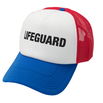 Lifeguard, Καπέλο Ενηλίκων Soft Trucker με Δίχτυ Red/Blue/White (POLYESTER, ΕΝΗΛΙΚΩΝ, UNISEX, ONE SIZE)