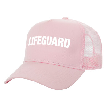 Lifeguard, Καπέλο Ενηλίκων Structured Trucker, με Δίχτυ, ΡΟΖ (100% ΒΑΜΒΑΚΕΡΟ, ΕΝΗΛΙΚΩΝ, UNISEX, ONE SIZE)