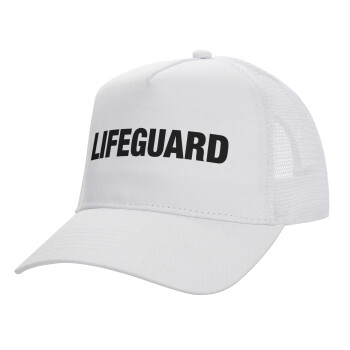 Lifeguard, Καπέλο Ενηλίκων Structured Trucker, με Δίχτυ, ΛΕΥΚΟ (100% ΒΑΜΒΑΚΕΡΟ, ΕΝΗΛΙΚΩΝ, UNISEX, ONE SIZE)