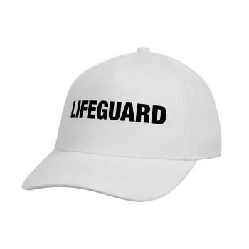 Lifeguard, Καπέλο παιδικό Baseball, 100% Βαμβακερό, Λευκό