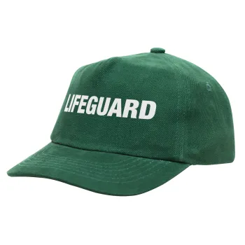 Lifeguard, Καπέλο παιδικό Baseball, 100% Βαμβακερό Drill, ΠΡΑΣΙΝΟ (ΒΑΜΒΑΚΕΡΟ, ΠΑΙΔΙΚΟ, ONE SIZE)