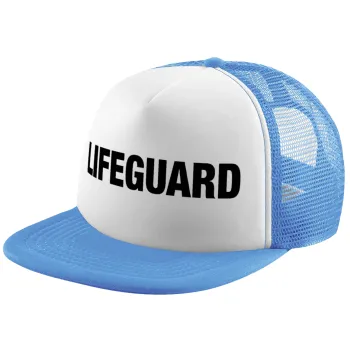 Lifeguard, Καπέλο παιδικό Soft Trucker με Δίχτυ ΓΑΛΑΖΙΟ/ΛΕΥΚΟ (POLYESTER, ΠΑΙΔΙΚΟ, ONE SIZE)