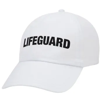 Lifeguard, Καπέλο Ενηλίκων Baseball Λευκό 5-φύλλο (POLYESTER, ΕΝΗΛΙΚΩΝ, UNISEX, ONE SIZE)