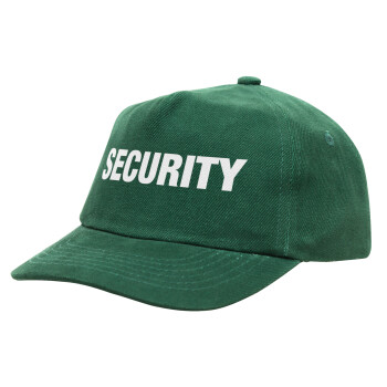 Security, Καπέλο παιδικό Baseball, 100% Βαμβακερό Drill, ΠΡΑΣΙΝΟ (ΒΑΜΒΑΚΕΡΟ, ΠΑΙΔΙΚΟ, ONE SIZE)
