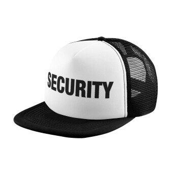 Security, Καπέλο παιδικό Soft Trucker με Δίχτυ ΜΑΥΡΟ/ΛΕΥΚΟ (POLYESTER, ΠΑΙΔΙΚΟ, ONE SIZE)