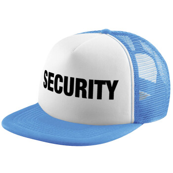 Security, Καπέλο παιδικό Soft Trucker με Δίχτυ Γαλάζιο/Λευκό