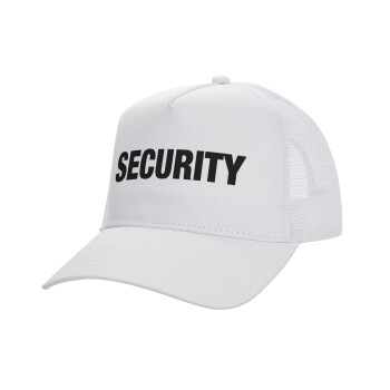 Security, Καπέλο Ενηλίκων Structured Trucker, με Δίχτυ, ΛΕΥΚΟ (100% ΒΑΜΒΑΚΕΡΟ, ΕΝΗΛΙΚΩΝ, UNISEX, ONE SIZE)