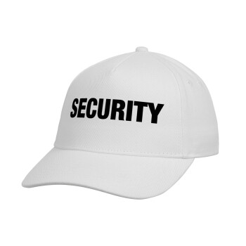Security, Καπέλο Ενηλίκων Baseball, Drill, Λευκό (100% ΒΑΜΒΑΚΕΡΟ, ΕΝΗΛΙΚΩΝ, UNISEX, ONE SIZE)