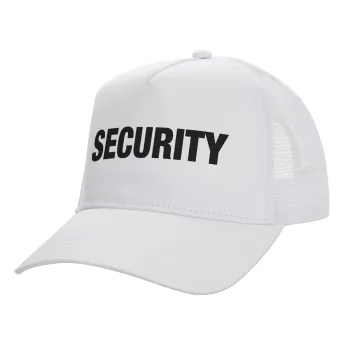 Security, Καπέλο Ενηλίκων Structured Trucker, με Δίχτυ, ΛΕΥΚΟ (100% ΒΑΜΒΑΚΕΡΟ, ΕΝΗΛΙΚΩΝ, UNISEX, ONE SIZE)