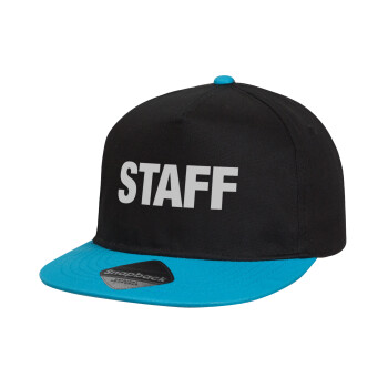 Staff, Καπέλο παιδικό snapback, 100% Βαμβακερό, Μαύρο/Μπλε