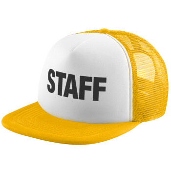 Staff, Καπέλο Soft Trucker με Δίχτυ Κίτρινο/White 