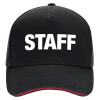 DRILL Adult Ultimate Hat BLACK/RED, (100% COTTON, ADULT, UNISEX, ONE SIZE)