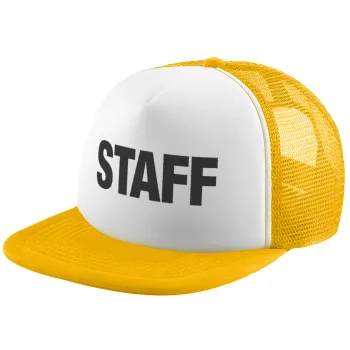 Staff, Καπέλο Ενηλίκων Soft Trucker με Δίχτυ Κίτρινο/White (POLYESTER, ΕΝΗΛΙΚΩΝ, UNISEX, ONE SIZE)
