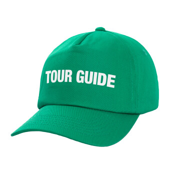 Tour Guide, Καπέλο παιδικό Baseball, 100% Βαμβακερό,  Πράσινο