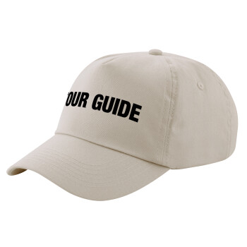 Tour Guide, SAND Adult Cap Cotton (UNISEX, ONE SIZE)