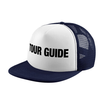 Tour Guide, Καπέλο Soft Trucker με Δίχτυ Dark Blue/White 