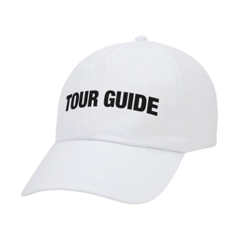Tour Guide, Καπέλο Ενηλίκων Baseball Λευκό 5-φύλλο (POLYESTER, ΕΝΗΛΙΚΩΝ, UNISEX, ONE SIZE)