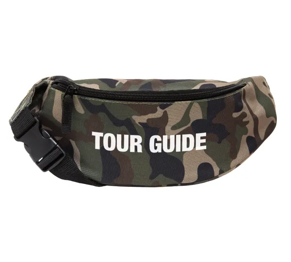 Tour Guide — Unisex waist bag (banana) in Jungle camouflage color with 2 pockets