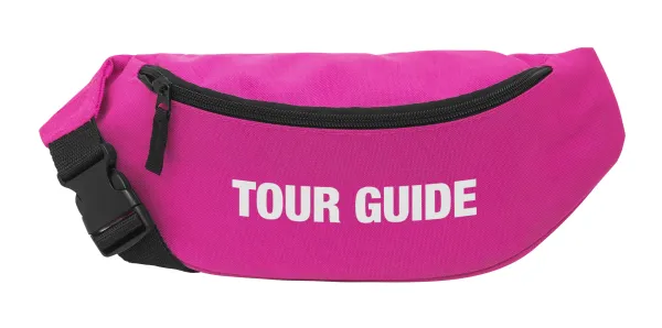 Tour Guide — Unisex waist bag (banana) in PINK color with 2 pockets