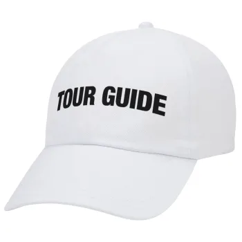 Tour Guide, Καπέλο Ενηλίκων Baseball Λευκό 5-φύλλο (POLYESTER, ΕΝΗΛΙΚΩΝ, UNISEX, ONE SIZE)