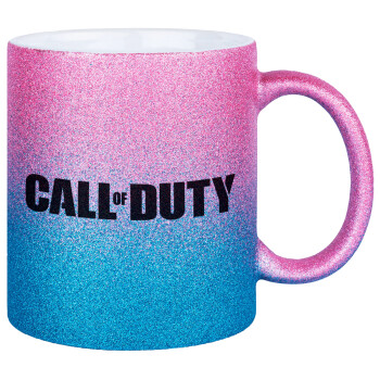 Call of Duty, Κούπα Χρυσή/Μπλε Glitter, κεραμική, 330ml