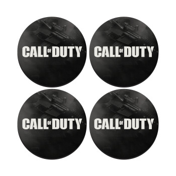 Call of Duty, SET of 4 round wooden coasters (9cm)
